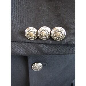 RBM Collection Black Blazer Metal Buttons Single Vent Wool Men's Size 40S